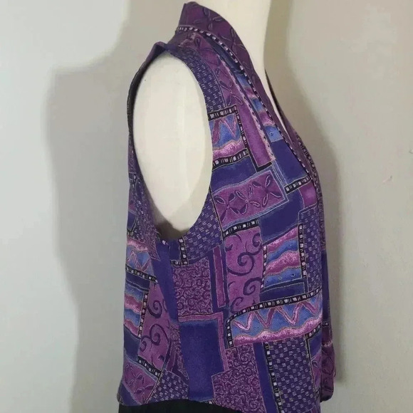 {Red Rock Reflections} SET: Vintage 90s Patchwork Ruffled Skirt & Vest - Picture 5 of 15